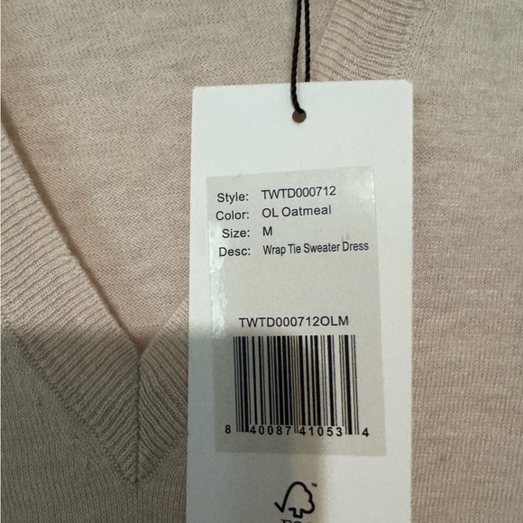 Thakoon Wrap Sweater Dress Oatmeal - Picture 6 of 6